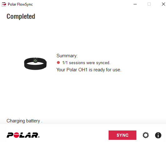 polar oh1 review sync