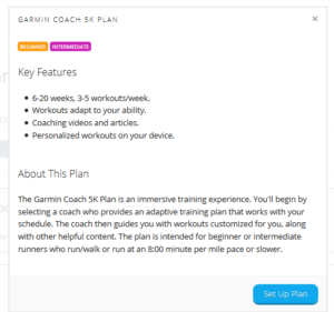 Garmin Coach - adaptive