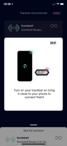 trackbar app connect sensor