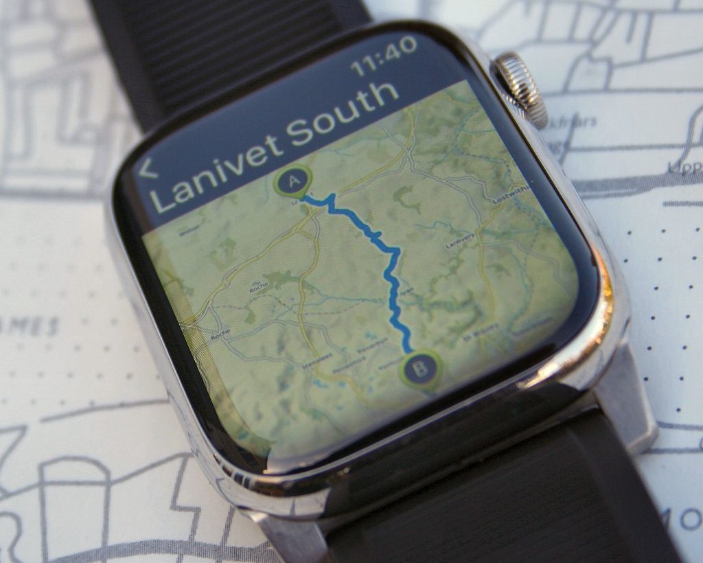 Apple Watch 7 Komoot Map