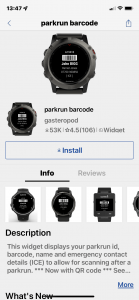 How to set up your parkrun barcode on your Garmin GPS watch