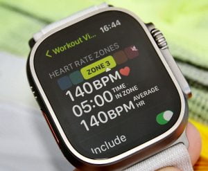Apple Watch Ultra heart rate zones