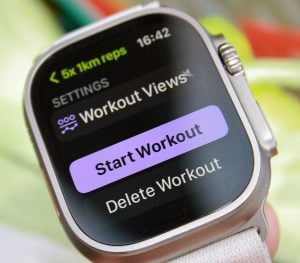 Apple Watch Ultra start custom structured workout