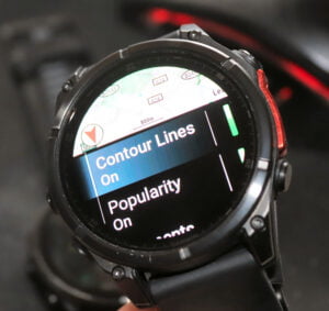 Garmin Fenix 8 Map contour Lines