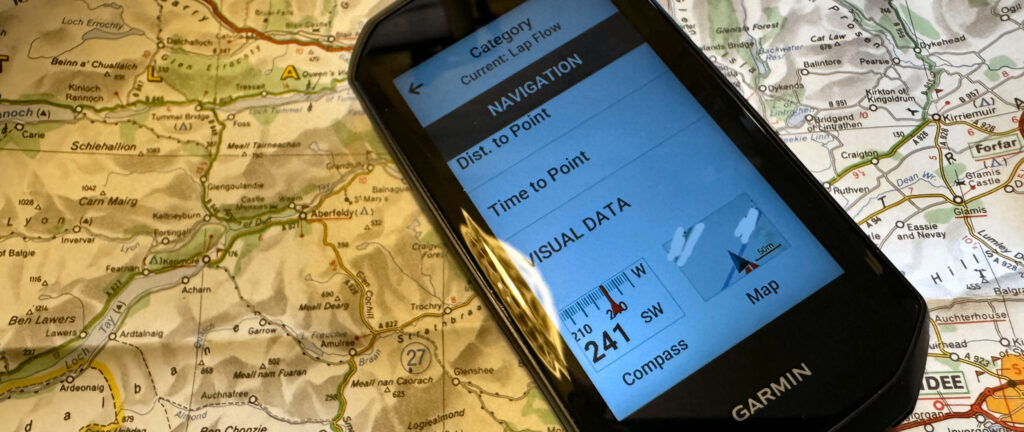 How to select Garmin Edge 1050 Map Compass Data field