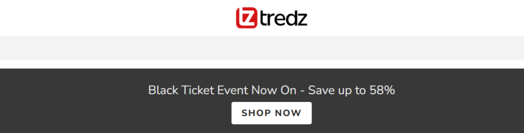 Tredz Black Friday discount sale